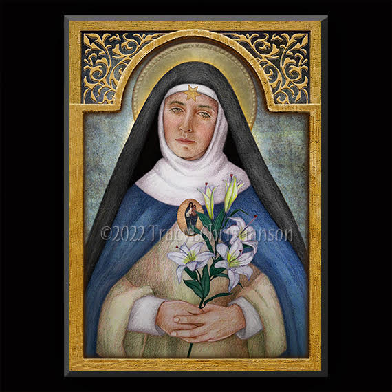 St. Beatrice of Silva Plaque Holy Card Gift Set Portraits of