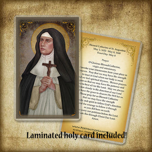 Bl. Catherine of St. Augustine Plaque & Holy Card Gift Set