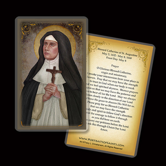 Bl. Catherine of St. Augustine Holy Card - Portraits of Saints