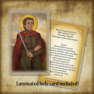 Bl. Charles the Good Plaque & Holy Card Gift Set