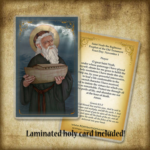 St. Noah the Righteous Pendant & Holy Card Gift Set