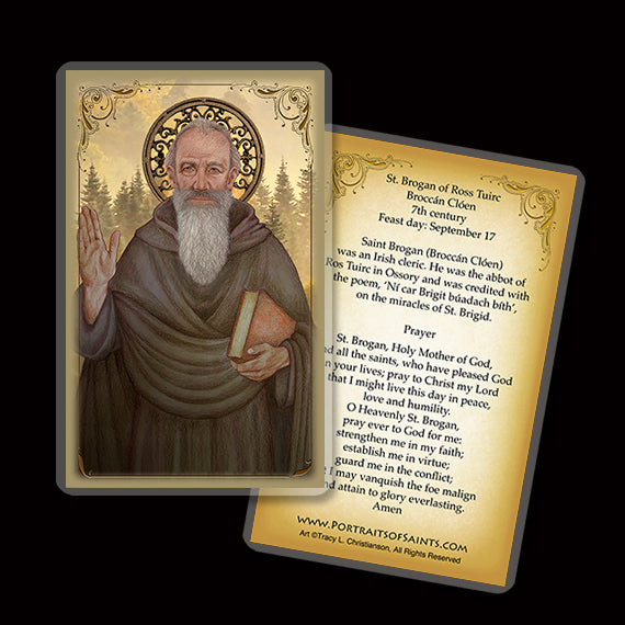 St. Brogan Holy Card - Portraits of Saints