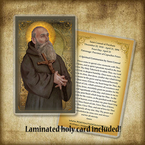 St. Conrad of Parzham Plaque & Holy Card Gift Set