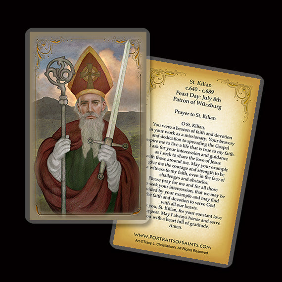 St. Kilian Holy Card - Portraits of Saints