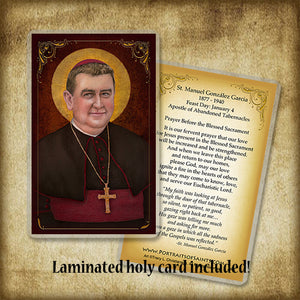 St. Manuel González Garcia Pendant & Holy Card Gift Set