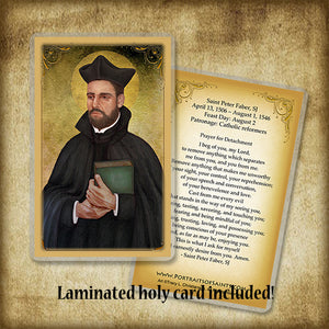 St. Peter Faber Plaque & Holy Card Gift Set