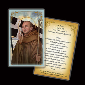 St. Piran Holy Card