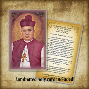 St. Rafael Guizar y Valencia Plaque & Holy Card Gift Set