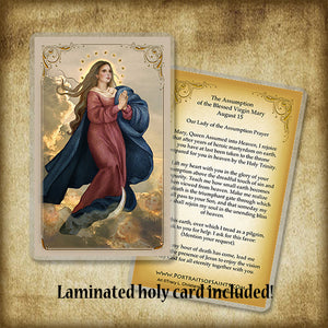 The Assumption of Mary Pendant & Holy Card Gift Set