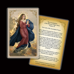 The Assumption of Mary Holy Card