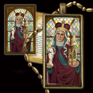 St. Hedwig of Silesia Pendant & Holy Card Gift Set