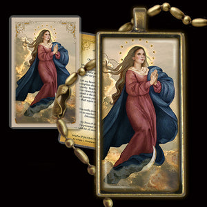 The Assumption of Mary Pendant & Holy Card Gift Set