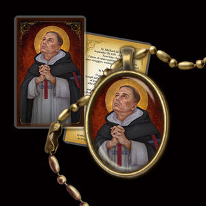 St. Michael de Sanctis Pendant & Holy Card Gift Set