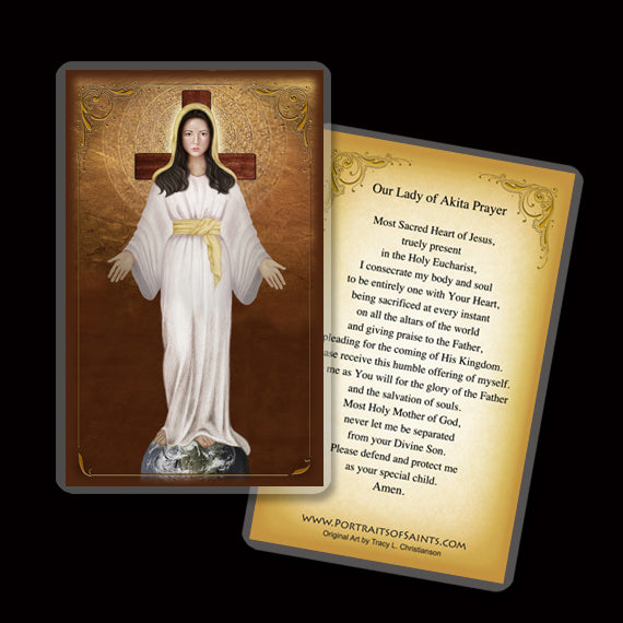 Our Lady of Akita Holy Card - Portraits of Saints