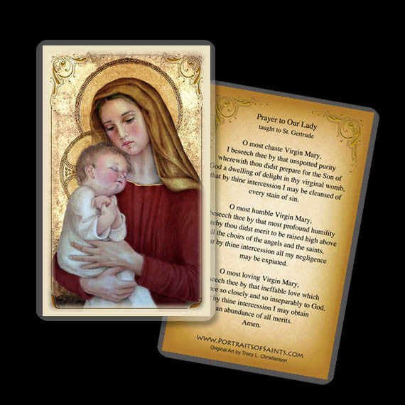 Madonna & Child (G) Holy Card - Portraits of Saints