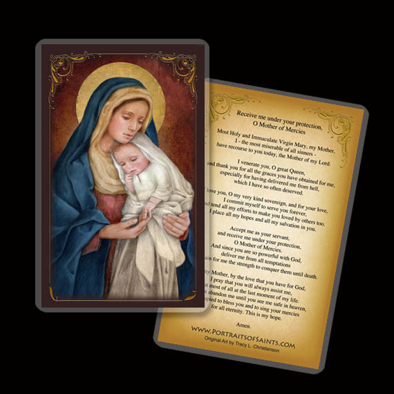 Madonna & Child (H) Holy Card - Portraits of Saints