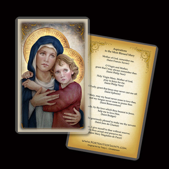 Madonna & Child (M) Holy Card - Portraits of Saints