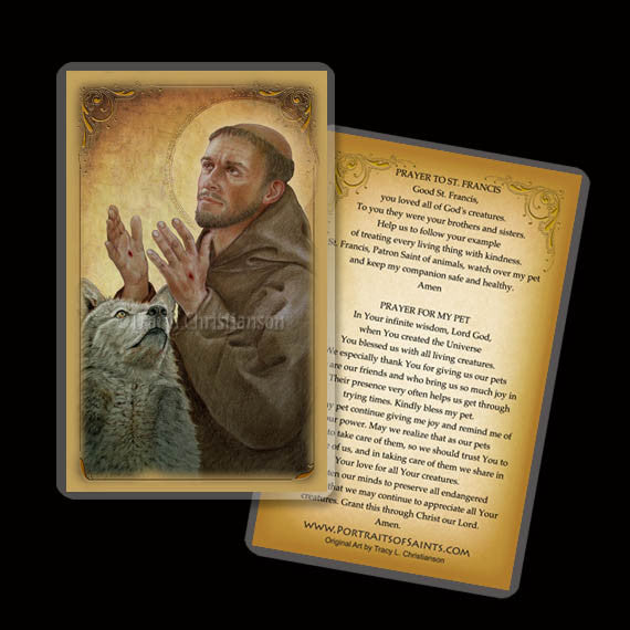 St. Francis of Assisi (B) Holy Card - Portraits of Saints