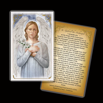 St. Gabriel The Archangel Holy Card - Portraits Of Saints