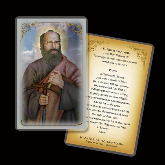 St. Simon the Apostle Holy Card - Portraits of Saints