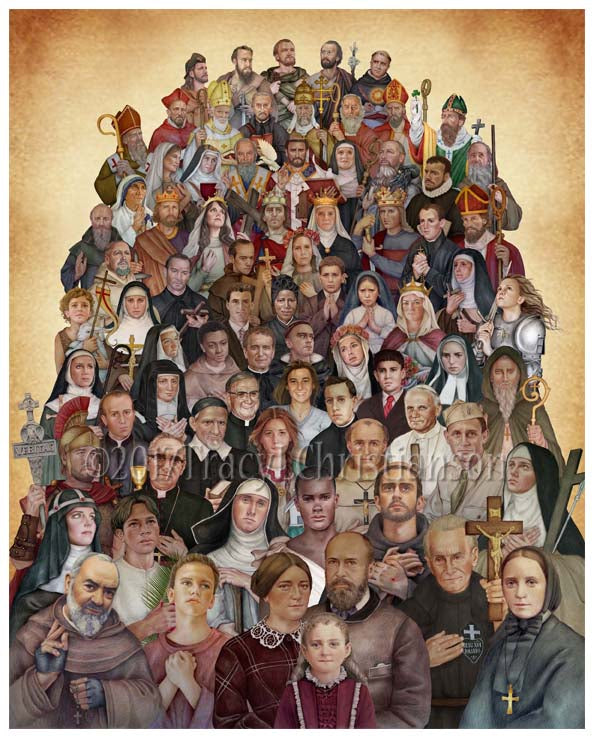 All Saints Print - Portraits of Saints