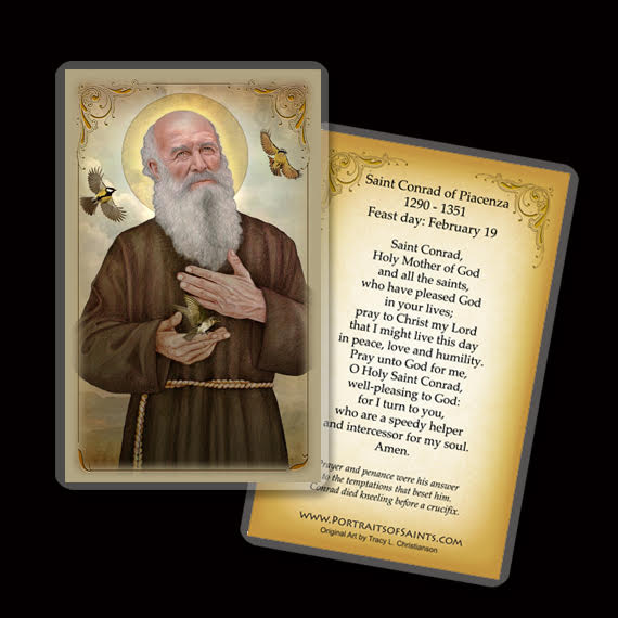 St. Conrad of Piacenza Holy Card - Portraits of Saints