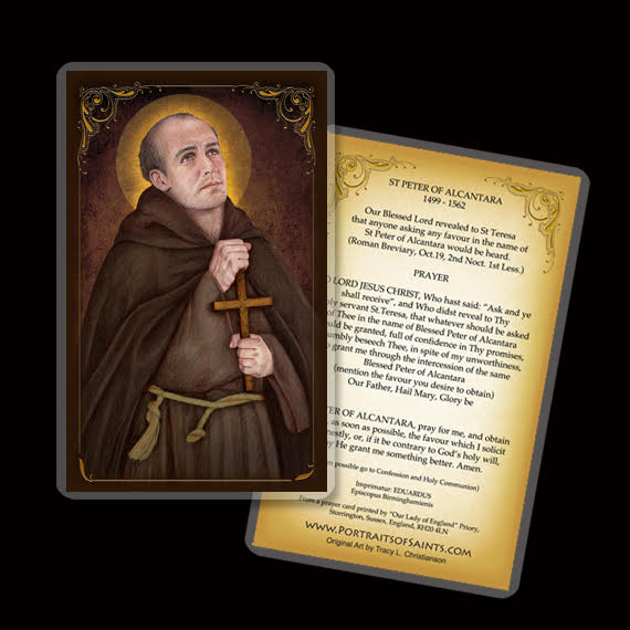 St. Peter of Alcantara Holy Card - Portraits of Saints