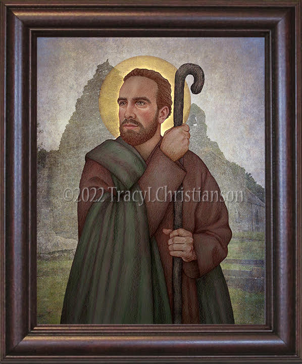 St. Ruadhan of Lorrha Framed Art - Portraits of Saints